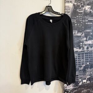 NWOT Alternative Apparel Black Raw Hem Sweatshirt Top XL
